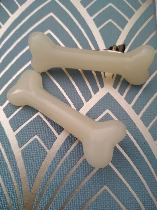 Ganchos de cabelo em forma de osso, 3 cores