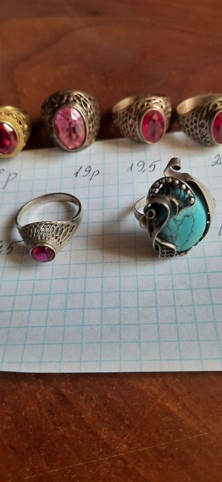 Женское кольцо  ссср. Винтаж .Серебро.