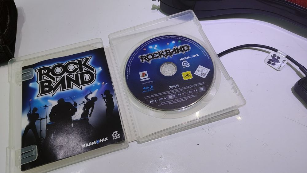 PS3 Guitarra Guitar Hero 5 + Dongle Original  + jogo + Strap