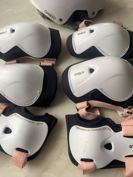 Комплект захистного спорядженя Oxelo шолом 50-54см для скейтів, ролік