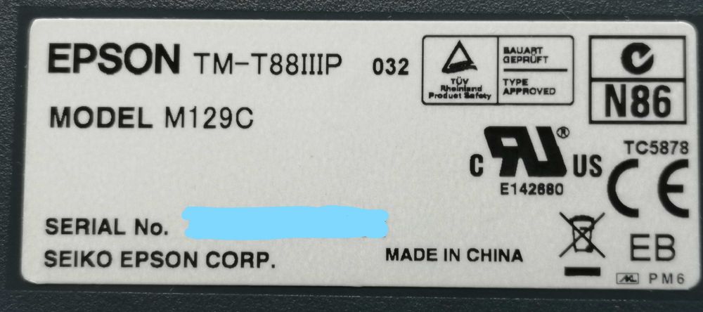 Impressora térmica de talões EPSON TM-T88IIIP