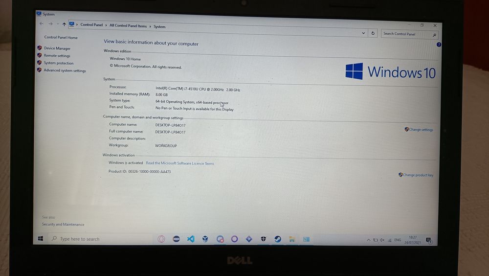 Dell Inspiron Core i7 / 8GB / 466 SSD