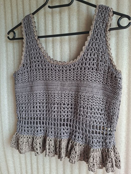 Ręcznie robiony top croptop M 38 L 40