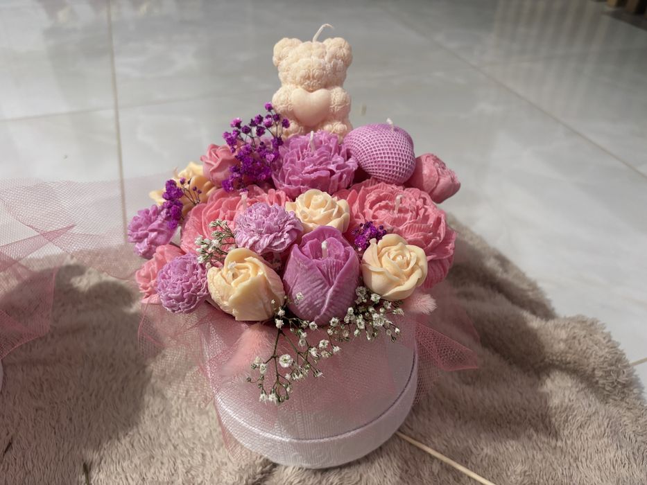 Flower box  ze świec sojowych