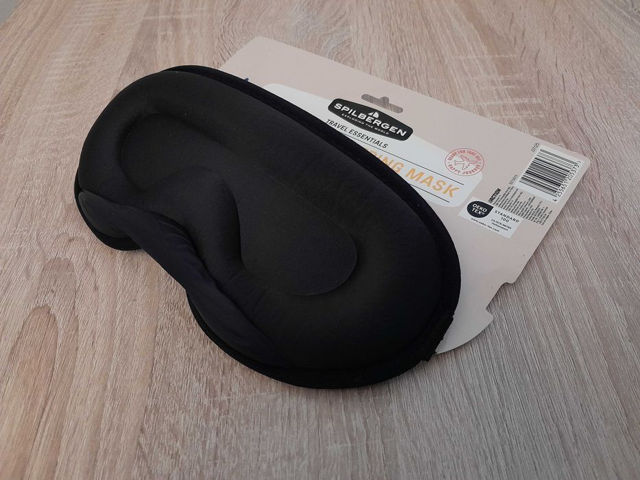 Nowa solidna maska na oczy, opaska do spania SPILBERGEN, k. czarny