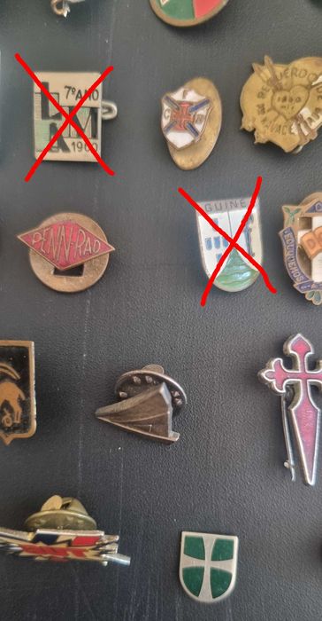 Pins antigos desporto, localidades marcas