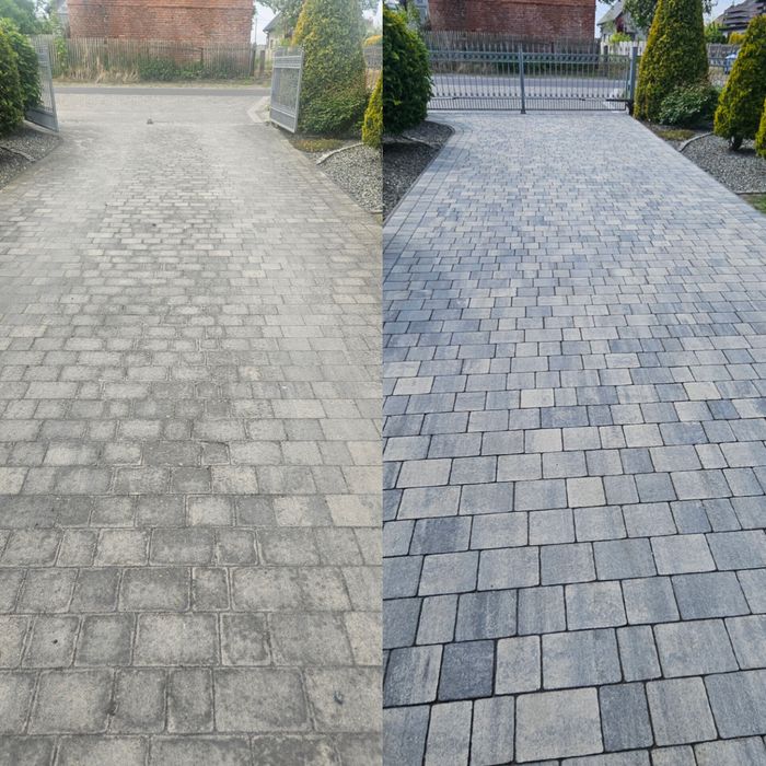 Mycie czyszczenie kostki brukowej elewacji dachów malowanie impregnacj