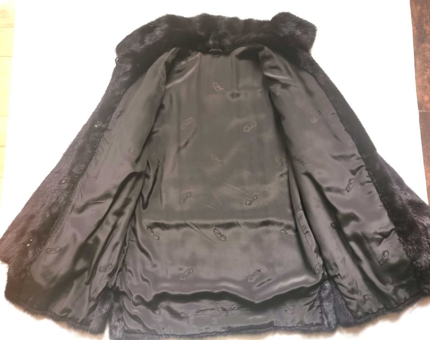 Futro czarne pełna norka, stan idealny +2 skórki gratis