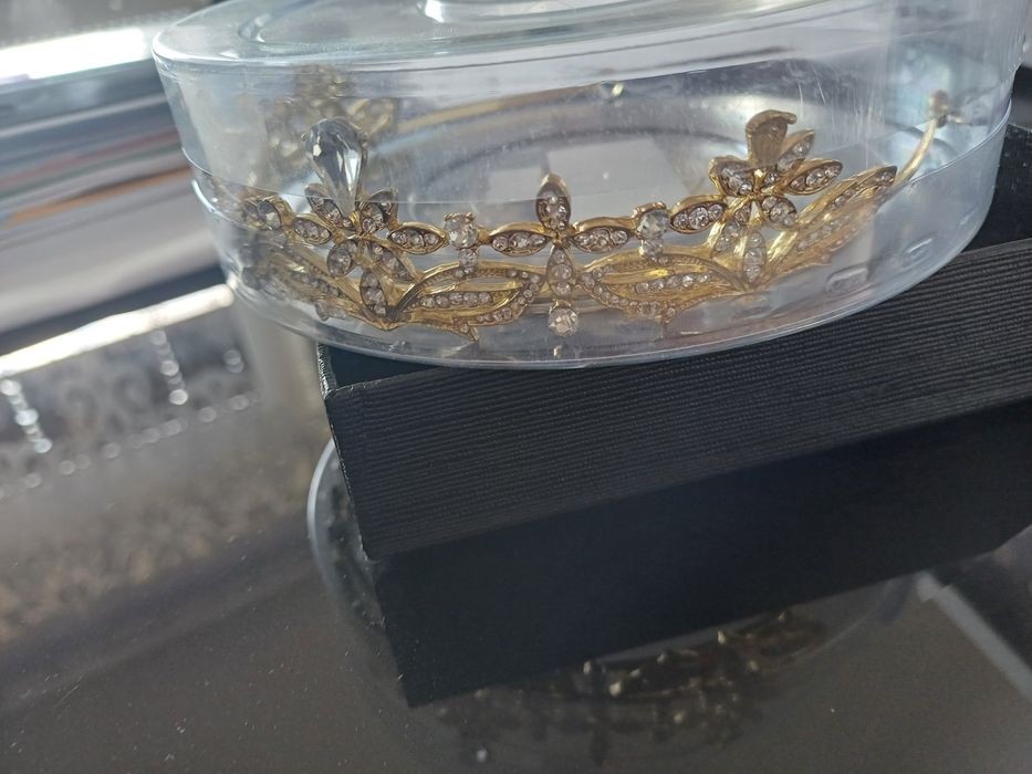 Zestaw bizuteri diadem korona ślub