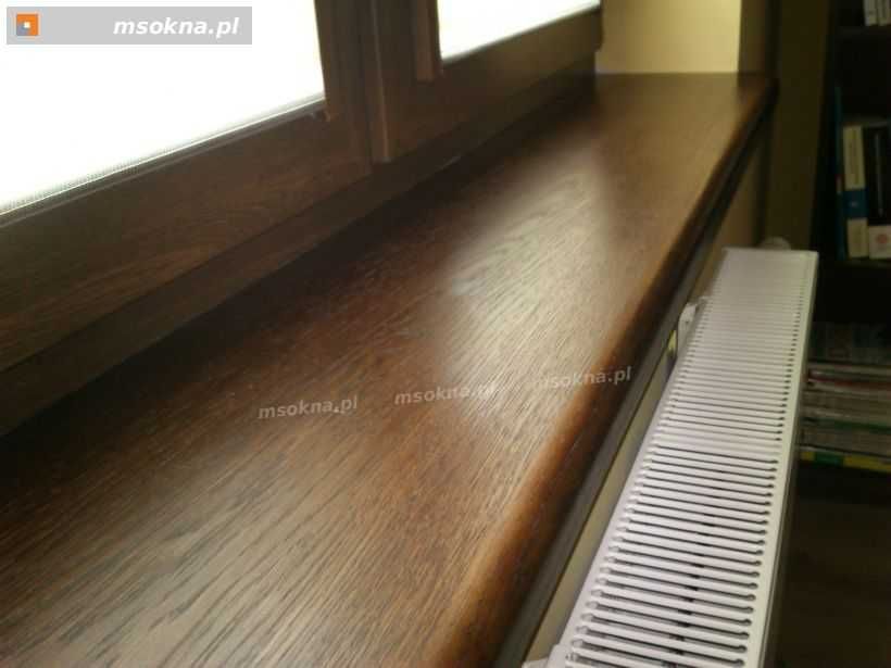 parapety wewnętrzne drewniane - dębowe