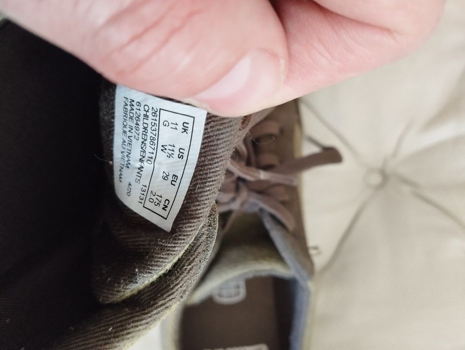 Buty trampki, khaki, sznurowane, wiosenne r. 29 Clarks