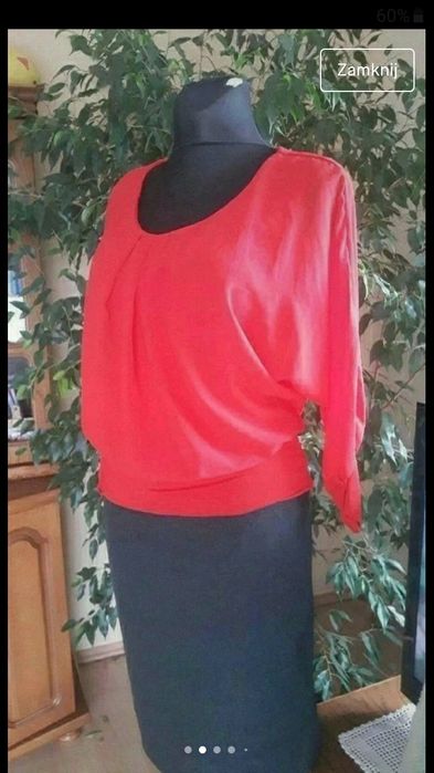 Czerwona bluzka kimono.