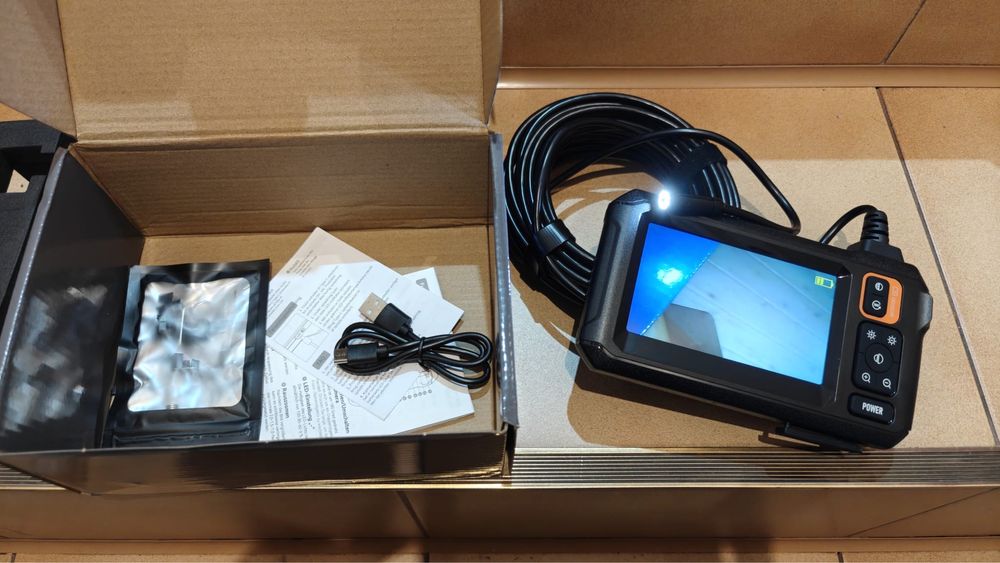 Kamera endoskopowa z ekranem 4.3IPS HD 1080P Boroskop inspekcyjny z 8 diodami LED IP67