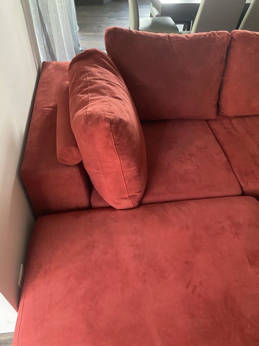 Sofa z podnóżkiem, włoski ALBERTA 288x106cm