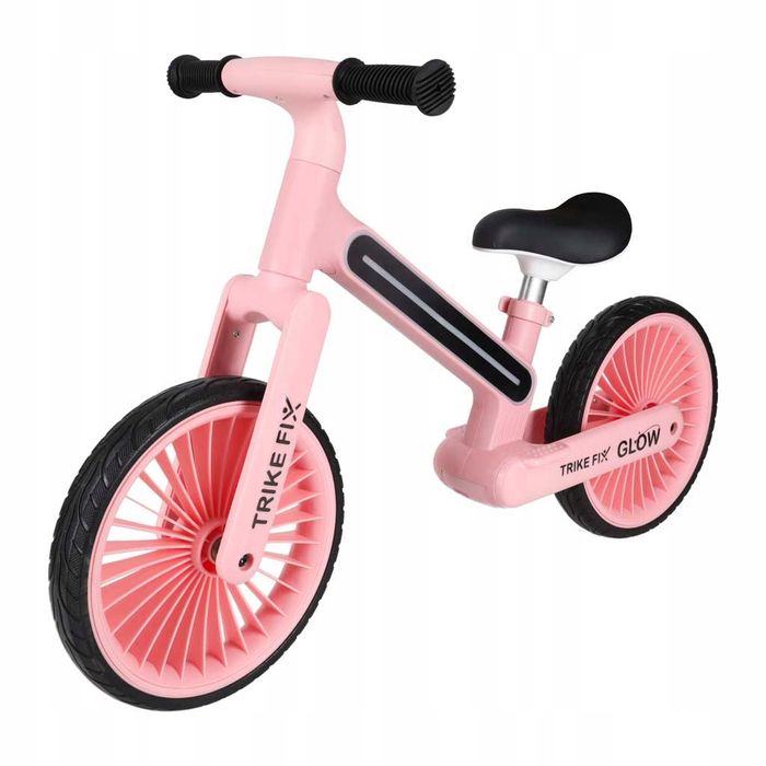 Rowerek Biegowy Trike Fix Glow Różowy Rama LED