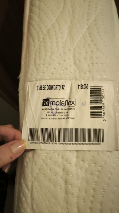 Colchão de Berço Molaflex Bebe Conforto (118x58 cm)