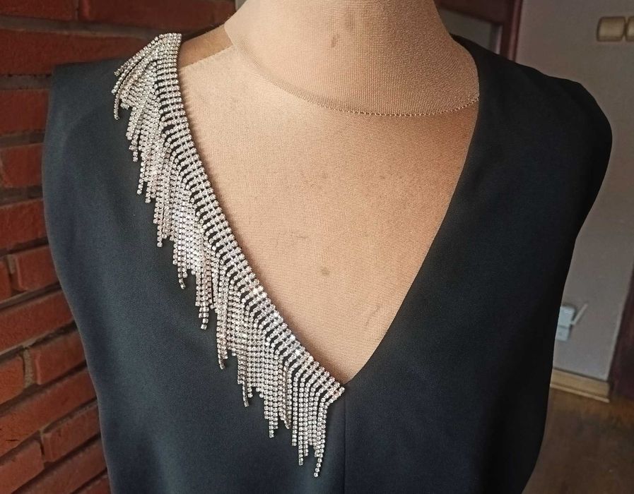 Max Mara elegancka bluzka z łańcuszkami 38 NOWA