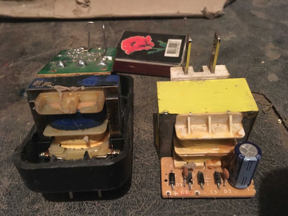 трансформаторы сетевые и блоки питания на запчасти и рабочие