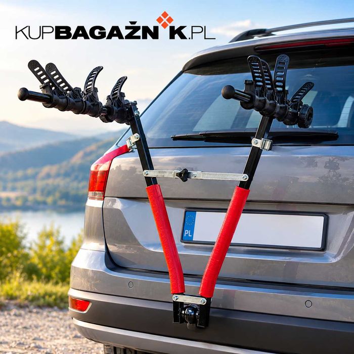 Bagażnik Rowerowy Uchwyt na Hak 3 ROWERY Nożycowy rower prosty transport 45kg Amos