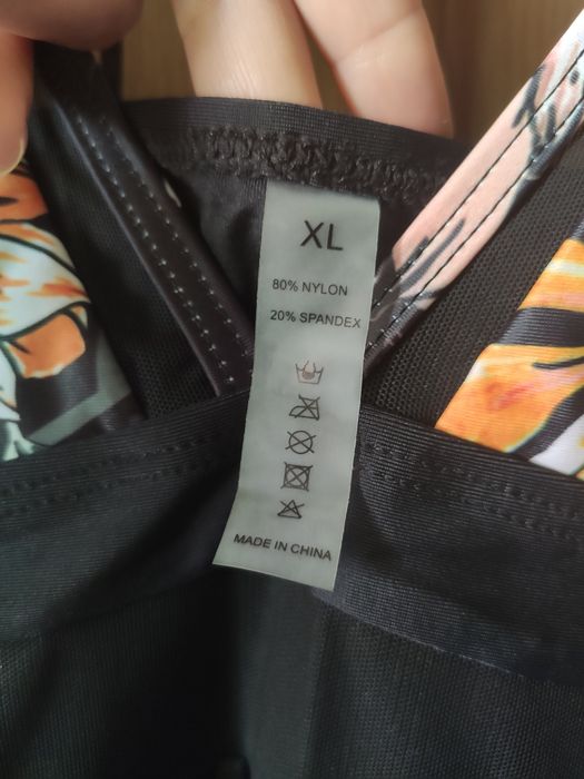 Czarny strój kąpielowy XL duży biust