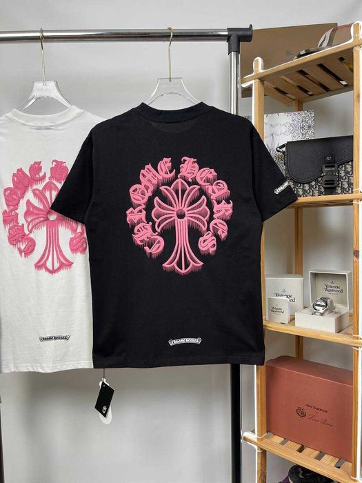 Футболка Chrome Hearts "Pink" | Бавовняна Футболка Хром (2 кольори)