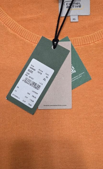 Pomarańczowy sweter Camel Active