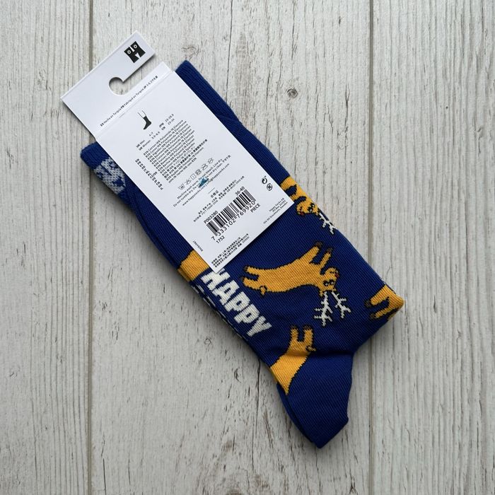 Bawełniane skarpety świąteczne Happy Socks Reindeer 36-40 P003280 crew