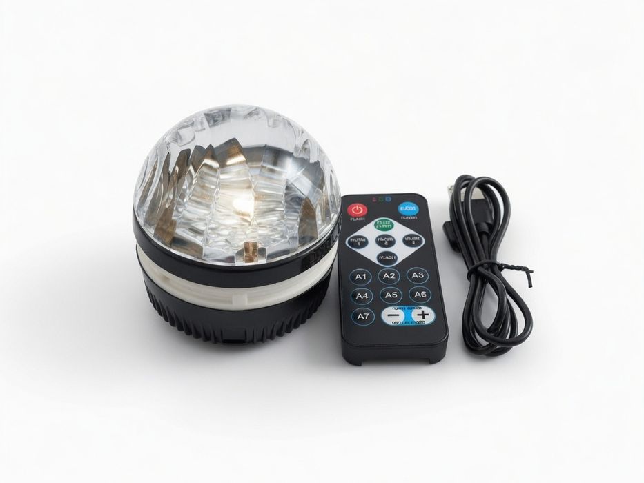 Міні диско-шар з пультом ДУ USB LED party light