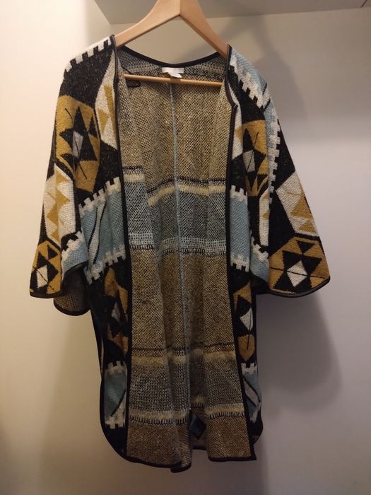 Ponczo lekkie H&M azteckie wzory XS/S