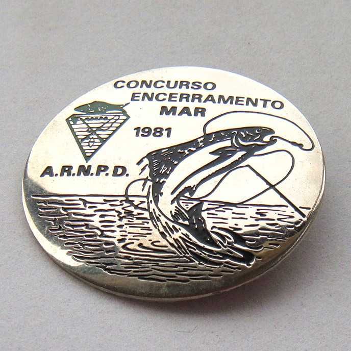 Medalha Alfinete Pesca Desportiva ARNPD Concurso Encerramento Mar 1981