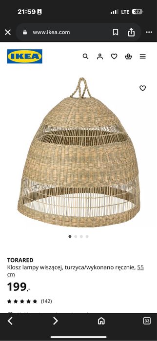 Klosz lampy wiszszacej Ikea duzy 55cm