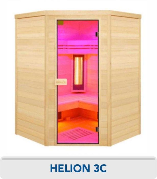 BAIXA PREÇO Sauna infravermelhos HELION 3C 140 x 140 x190 - 2.766€