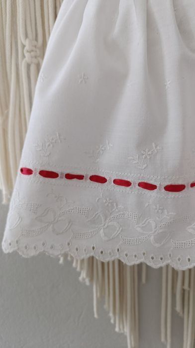 Handmade sukienka Boho biała roz.80/86