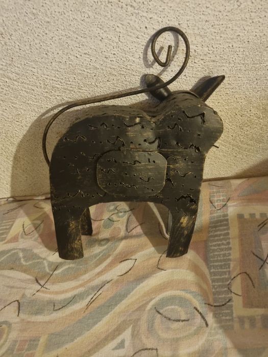 Gato Preto para Velas em chapa Antigo