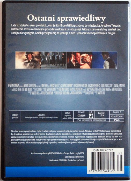 DVD Ostatni Sprawiedliwy (Bruce Willis)
