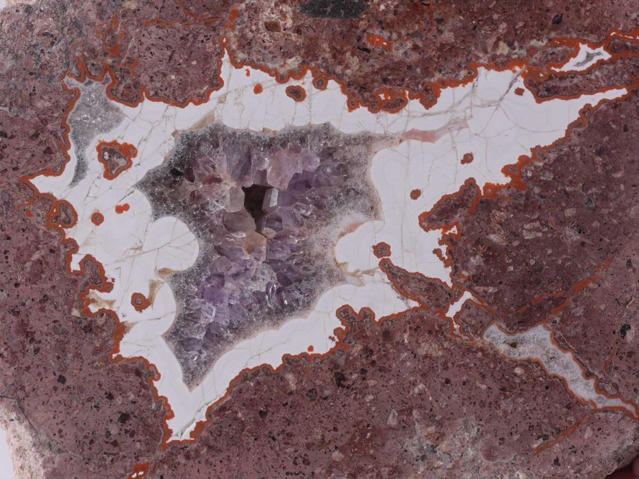 Agat z ametystem i kwarcem dymnym z Nowego Kościoła