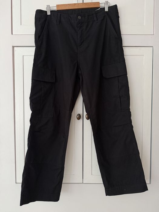 Carhartt czarne spodnie bojówki 32 32 wzmacnianie