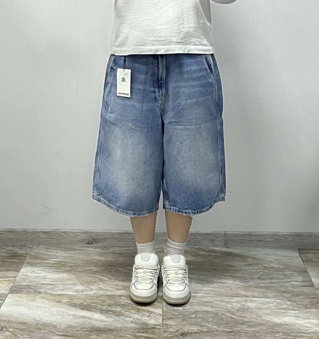Нові широкі сині шорти джинсові BAGGY rap jeans shorts rap skater широкие шорты бегги реп jaded fubu ecko