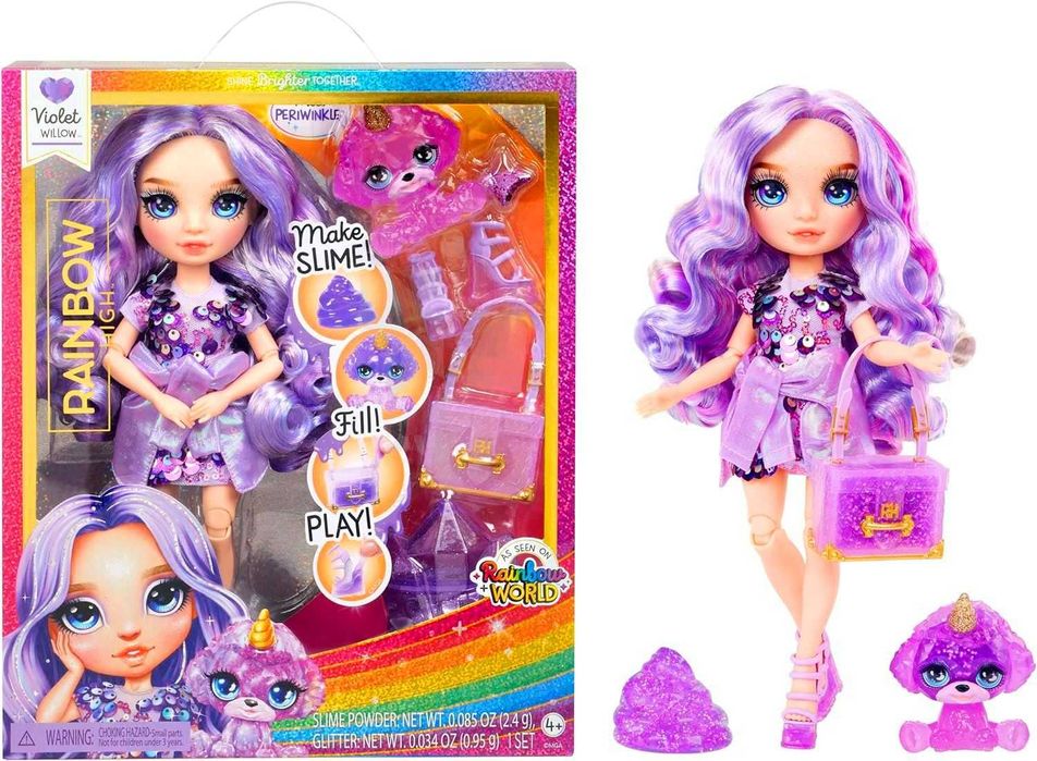 Нові Rainbow High Slime. Рейнбоу Хай слайм: Амая, Вайолет