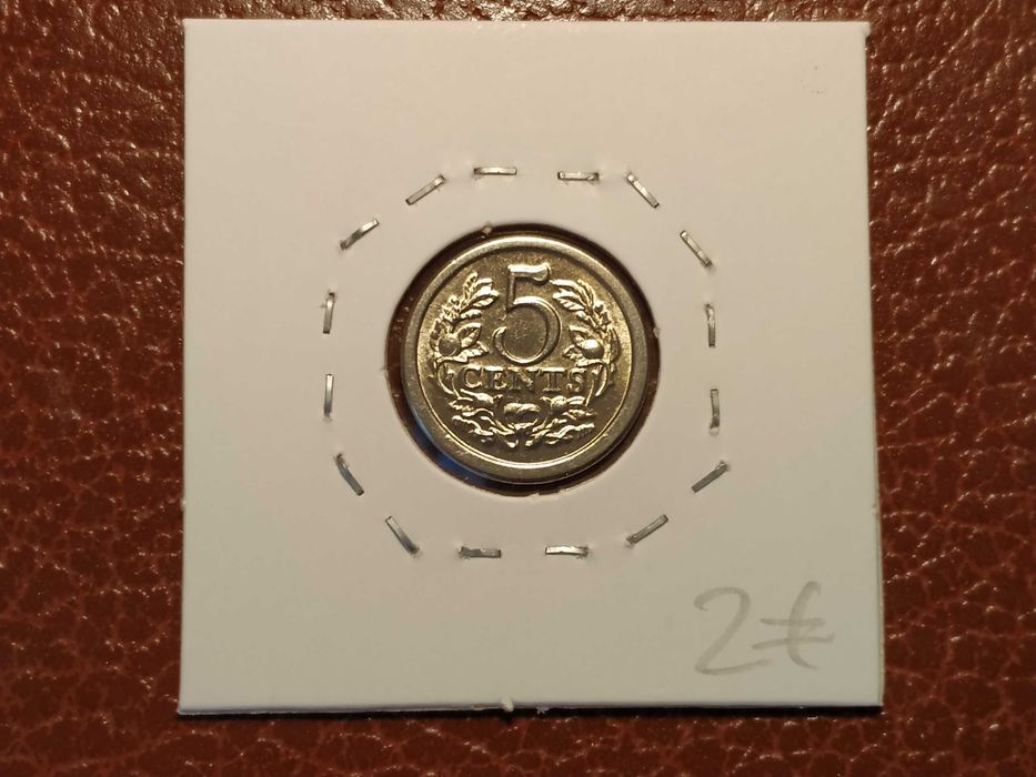 Holanda - moeda de 5 cents de 1981 UNC - Prova numismática (várias)