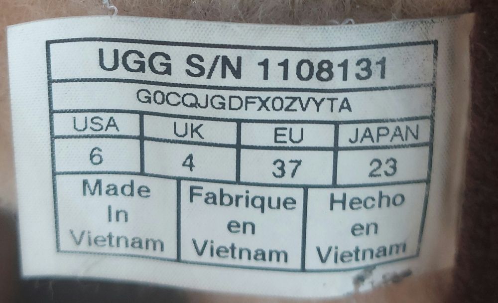 Botki skórzane,ocieplane UGG - rozmiar 37