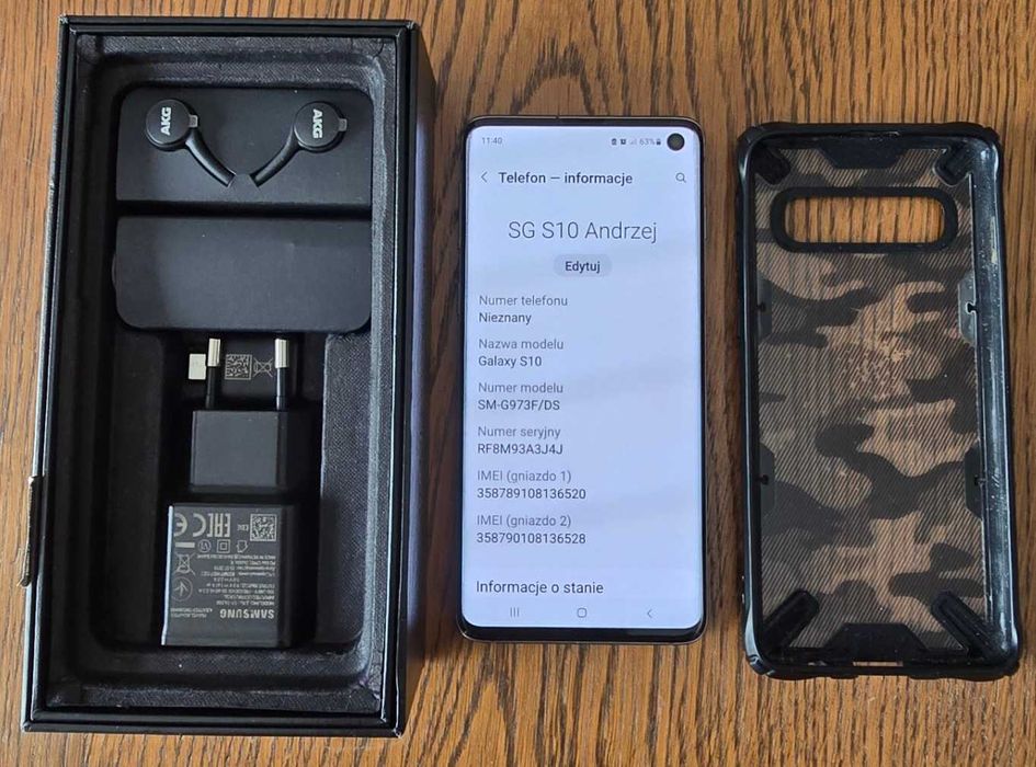 Samsung Galaxy S10 (SM-G973), 8/128 GB, 4G (LTE), czarny