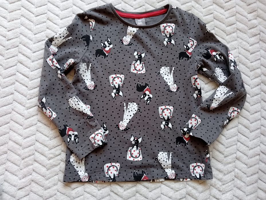 Bluzka koszulka długi rękaw dziewczęca 122 6-7 y