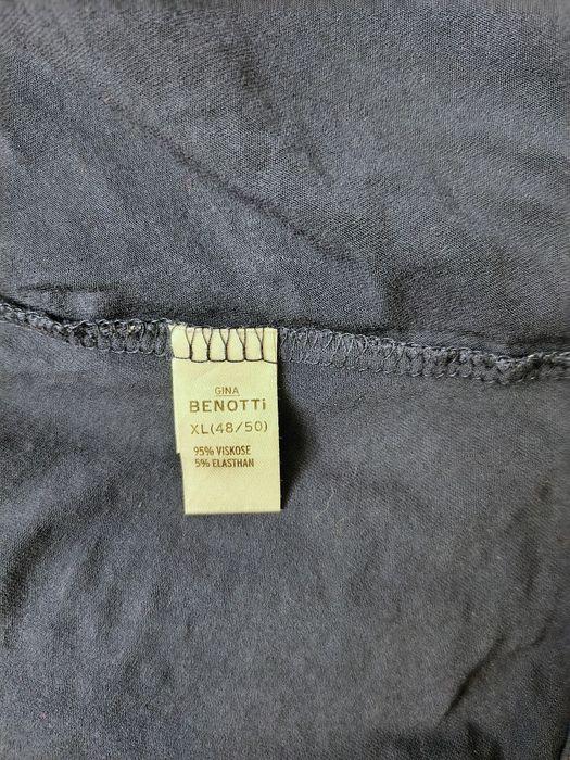Niebieska spódnica z wiskozy szeroki pas r. XL 42