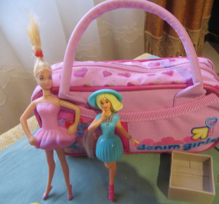 Mala de Criança Denim Girl, com Bonecas, Bolas, Carros Total 22 peças