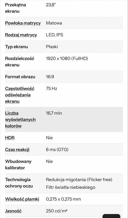 Monitor Xiaomi Mi Desktop 1C 23,8”