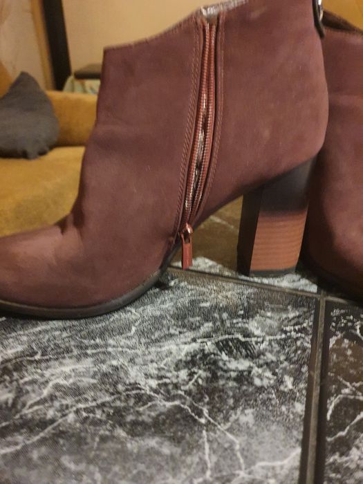 Botki do kostek bordo rozm 39
