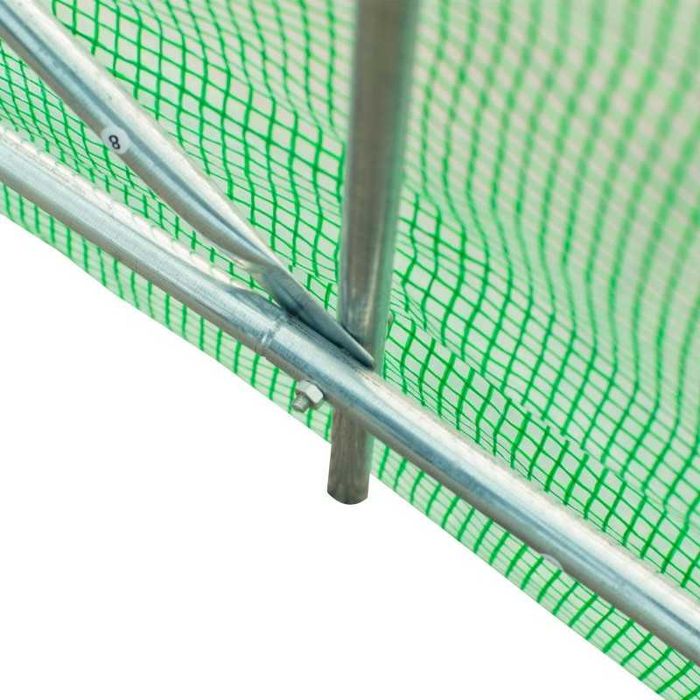 Estufa de Cultivo 4,5x2x2 m em Aço Galvanizado com 6 Janelas