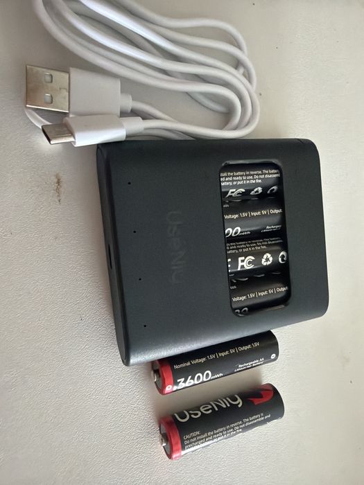 Akumulatory litowe AA 1,5 V, 6 szt. z etui do przechowywania i ładowania | Akumulatory AA 1,5 V o dużej pojemności 3600 mWh