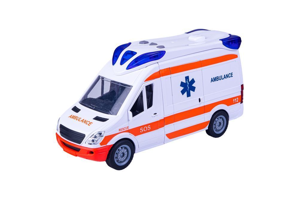 Auto Karetka Pogotowia Ambulans Napęd Gra Świeci